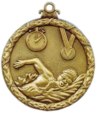 Swimming Antique Medals - M011G