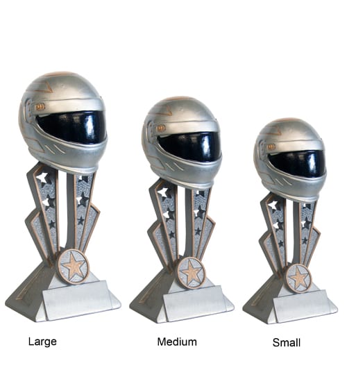 Motorsport Silver Helmet