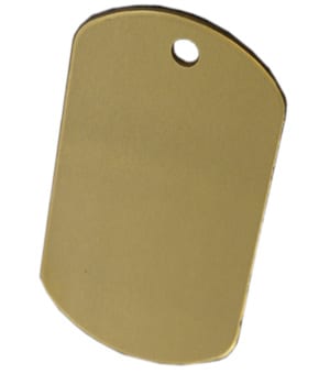 Blank Dog Tag - Brass