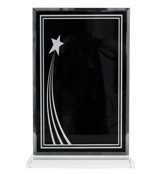 Shooting Star Glass Plaque