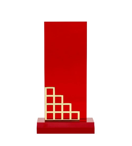 Red Vista Acrylic Block